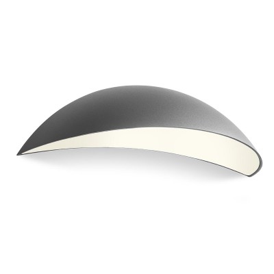 BARMA Nástěnné venkovní svítidlo, těleso hliník, povrch šedočerná, difuzor plast opál, LED 18W, 1620/1053lm, teplá 3000K, Ra80, 230V, IP54, rozměry 346x114x100mm, svítí dolů