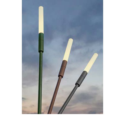 SCHULZER 1,5W, IP65 Sloupkové svítidlo, pro osvětlení záhonů s bodcem, těleso hliník, barva tmavě šedá/rezivá/tmavě zelená, difuzor plast opál, LED 1,5W, teplá 3000K, 80lm, 24V, IP65, tř.3, rozměry d=18mm, výška dle typu.