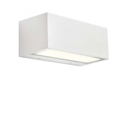 GRISEA 26W, IP65 Nástěnné venkovní svítidlo, těleso hliník, povrch bílá, difuzor sklo opál, LED 26W, teplá 3000K, 1678lm, 230V, IP65, tř.1, rozměry 220x90x105mm, svítí nahoru/dolů.