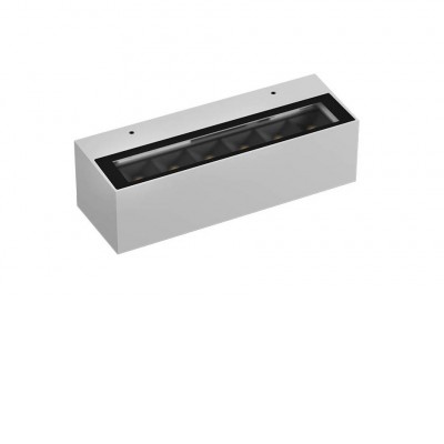 ROSI WL 14,5W IP65 Nástěnné venkovní svítidlo, těleso hliník, povrch bílá mat, krycí sklo čiré, LED 14,5W, 957lm, teplá 3000K, vyzař. úhel 73°, Ra80, 230V, IP65, tř.1, rozměry 205x60x72mm, svítí nahoru/dolů.
