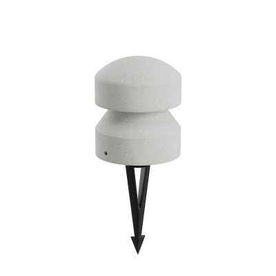 OXYTO 9W 360° 24V Sloupkové svítidlo, těleso beton, barva slonová kost, dif sklo opál, LED 9W, 330lm, teplá 2700K, vyzař. úhel 360°, Ra90, 24V, IP65, tř.3, rozměry d=160mm, h=185mm, vč. bodce do záhonu.