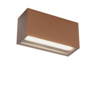 GRISEA WL 20W CCT IP65 DALI Nástěnné venkovní svítidlo, hliník, hnědá, dif sklo opál, LED 20W, 1528lm-1608lm, přepín CCT teplá 2700K-3000K, stmív. DALI, vyzař úhel 100°, Ra80, 230V, IP65, tř.1, 300x84x110mm, svítí dolů.