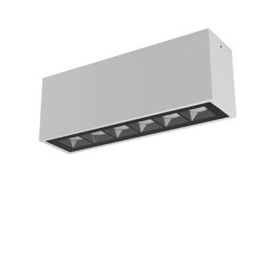 ROSI PL 15W IP65 DALI Stropní přisazené venkovní svítidlo, těleso hliník, povrch bílá mat, krycí sklo čiré, LED 15W, 1180lm, teplá 3000K, stmív. DALI, vyzař. úhel 38°, Ra80, 230V, IP65, tř.1, rozměry 265x95x69mm.