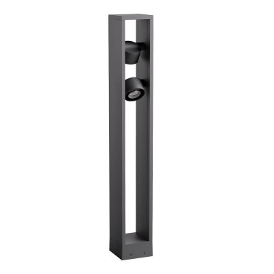 STIPATA FL 2x9W 230V IP65 Sloupkové venkovní svítidlo, nast. směr svícení, těleso hliník, povrch tm. šedá, dif sklo opál, LED 2x9W, 2x630lm, teplá 3000K, vyzař. úhel 35°, Ra80, 230V, IP65, tř.3, rozměry 110x800x110mm.