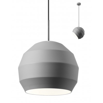 ALUM závěsné 1x42W E27 Závěsné stropní svítidlo, těleso kov, šedá mat, komínek bílá mat, pro žárovku 1x42W E27, 230V, IP20, tř.2, rozměr stínítka 250x220mm, vč. závěsného kabelu l=1485mm, lze zkrátit