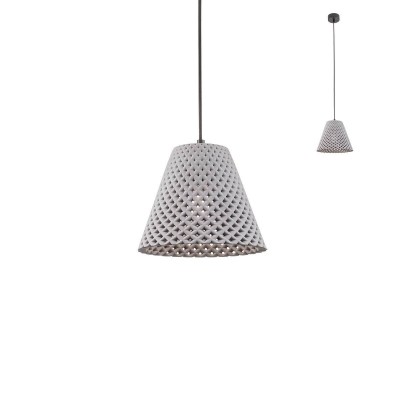 BOLA Závěsné svítidlo, těleso kov, povrch šedočerná, stínítko beton, pro žárovku 42W, E27, 230V, IP20, stínítko d=223mm, h=180mm, vč.záv.kabelu =1715mm, lze zkrátit