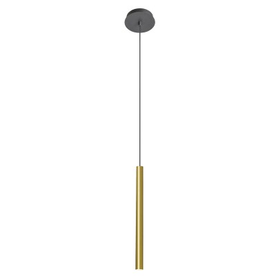 ARUTICA Závěsné bodové svítidlo, těleso kov, povrch bronz, LED 7W, 390lm, teplá 3000K, 230V, IP20, tř.1. rozměry l=550mm, d=25mm, včetně závěsu h=1593mm, lze zkrátit