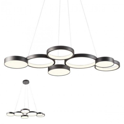CUNEI HL II 65W Závěsné svítidlo, těleso kov a hliník, povrch černá mat, dif plast opál, 65W, teplá 3000K, 4137lm, stmív. ve 3 krocích, Ra90, 230V, IP20, tř.1, 1030x520x70mm, vč. závěs lanka l=1500mm, lze zkrátit.