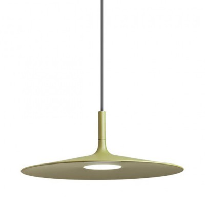 SEPTICA 16W Závěsné svítidlo, těleso kov, povrch olivová, dif plast opál, LED 16W, teplá 3000K, 1150lm, Ra90, 230V, IP20, tř.2, rozměry d=400mm, h=148mm, vč závěs kabelu l=1430mm, lze zkrátit.