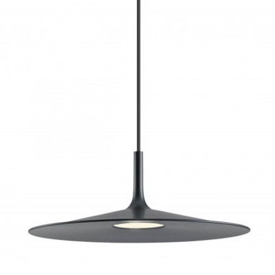 SEPTICA 25W Závěsné svítidlo, těleso kov, povrch černá, dif plast opál, LED 25W, teplá 3000K, 1950lm, Ra90, 230V, IP20, tř.2, rozměry d=550mm, h=202mm, vč závěs kabelu l=1450mm, lze zkrátit.