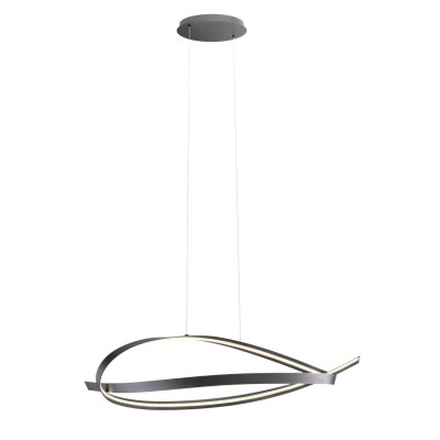 BRUGE HL 38W STEP Závěsné svítidlo, základna hliník, povrch bílá/zlatá mat/černá, dif plast opál, LED 38W, 2660lm, teplá 3000K, stmív. STEP, 230V, IP20, tř.2, rozměry 1070x450x250mm, vč. závěs. lanka l=1250mm, lze zkrátit.