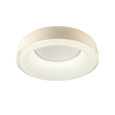 CITERS 30W CCT Stropní přisazené svítidlo, těleso kov, povrch béžová lesk, difuzor plast opál, LED 30W, 2021lm-2091lm, přepín. CCT  teplá 2700K neutrální 4000K, denní 6500, Ra90, 230V, IP20. rozměry d=486mm, h=131mm