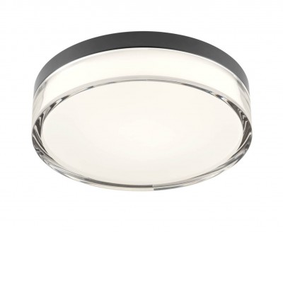 SUKIE 8W/12W/18W IP44 Stropní svítidlo, základna kov, povrch černá/bílá/chrom, dif plast opál a čirý, LED 8W/12W/18W, teplá 3000K/neutrální 4000K nebo přepín CCT teplota teplá 3000K/neutr 4000K, Ra90, 230V, IP44, tř.1, rozměry dle typu.