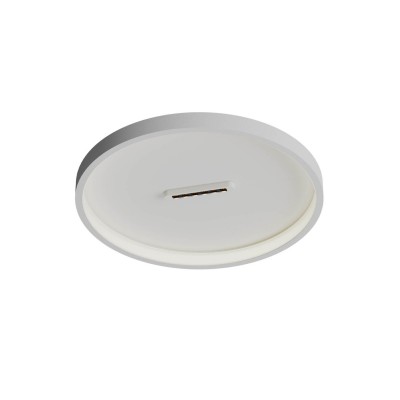 BIESBRO 39W + 13W, STEP Stropní přisazené svítidlo, těleso kov, povrch bílá, difuzor plast opál, LED 39W+13W, 2986lm, stmív. STEP, Ra90, 230V, IP20, tř.1. rozměry d=515mm, h=70mm.