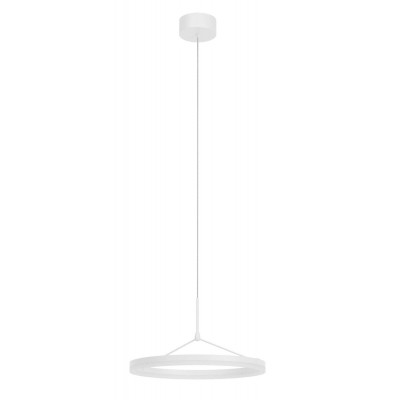 CIRCULUM HL 27W TRIAC Závěsné svítidlo, těleso hliník, povrch bílá, difuzor plast opál, LED 27W, 2416lm, stmívatelné TRIAC, Ra80, 230V, IP20, rozměry d=400mm, h=220mm, vč závěs kabelu l=3000mm, lze zkrátit.
