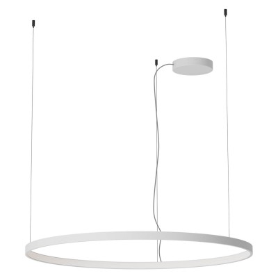 LEVERI HL R 58W TRIAC CCT Závěsné svítidlo, těleso hliník, povrch bílá, LED 58W, 3591lm-3712lm,  přepín. CCT teplá 2700K-neutr 4000K, stmív. TRIAC, Ra90, 230V, IP20, tř.1, rozměry d=750mm, vč závěs lanka l=3000mm, lze zkr.