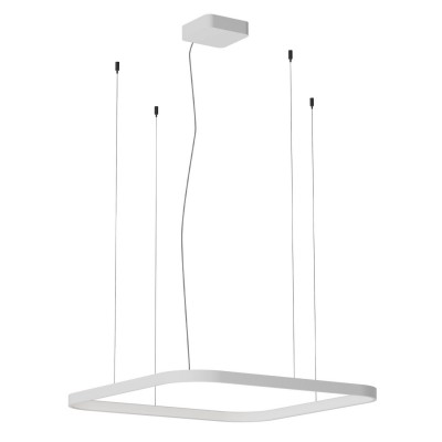 LEVERI HL SQ 40W TRIAC CCT Závěsné svítidlo, těleso hliník, povrch bílá, LED 40W, 2421lm-2507lm, přepín. CCT teplá 2700K-neutr 4000K, stmív. TRIAC, Ra90, 230V, IP20, tř.1, rozměry 500x500mm, vč závěs lanka l=2500mm, lze zkr.