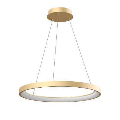 VENOSA HL 50W, STEP, CCT Závěsné svítidlo, těleso hliník, povrch zlatá, LED 50W, 2860lm-2892lm, přepín. CCT teplá 3000K-neutr 4000K, stmív. STEP, Ra90, 230V, IP20, tř.2, rozměry d=580mm, vč závěs lanka l=1500mm, lze zkr.