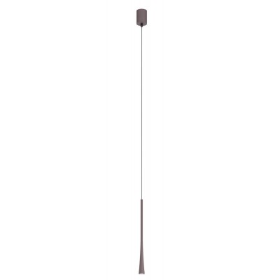 SLIM HL 6,2W Závěsné bodové svítidlo, základna hliník, povrch hnědá-kávová, LED 6,2W, teplá 3000K, 495lm, 230V, IP20, d=32mm, h=400mm, vč. závěs. kabelu l=1500mm, lze zkrátit.