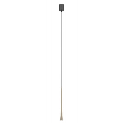 SLIM HL 6,2W Závěsné bodové svítidlo, základna hliník, povrch stříbrno-kávová, LED 6,2W, teplá 3000K, 495lm, 230V, IP20, d=32mm, h=600mm, vč. závěs. kabelu l=1500mm, lze zkrátit.
