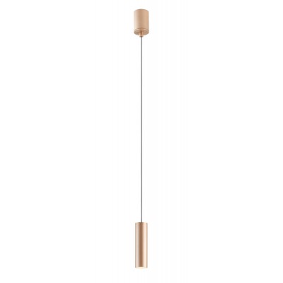 HUCHTE HL 8,6W TRIAC Závěsné bodové svítidlo, základna hliník, povrch stříbrno-kávová, LED 8,6W, teplá 3000K, 601lm, stmív. TRIAC, 230V, IP20, tř.1, d=41mm, h=150mm vč. závěs. kabelu l=2230mm, lze zkrátit.
