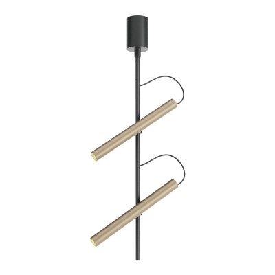 VELO PL 14,6W TRIAC Stropní bodové svítidlo, nast. směr svícení, těleso hliník, povrch černá a stříbrno-kávová, LED 14,6W, 769lm, teplá 3000K, stmív. TRIAC, Ra90, 230V, IP20, tř.1, rozměry 250x511mm.