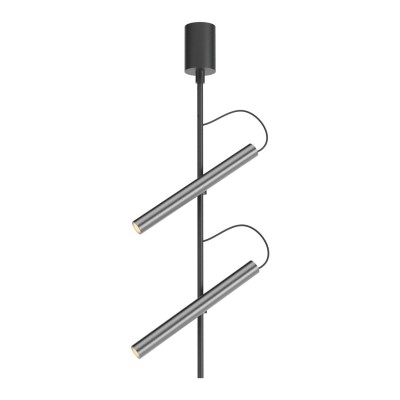 VELO PL 14,6W TRIAC Stropní bodové svítidlo, nast. směr svícení, těleso hliník, povrch černá a kouřový nikl, LED 14,6W, 707lm, teplá 2700K, stmív. TRIAC, Ra90, 230V, IP20, tř.1, rozměry 250x511mm.