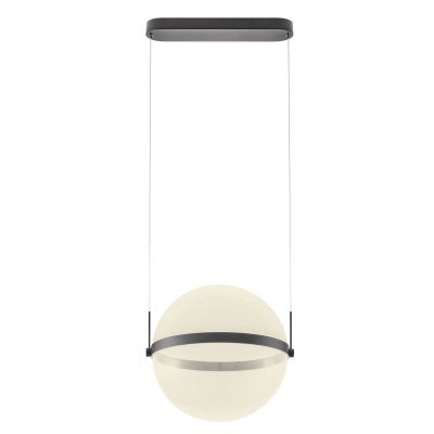 DINE HL 34W TRIAC Závěsné svítidlo, základna kov, povrch černá/mosaz, dif plast opál, stínítko plast opál, LED 34W, teplá 2700K/4039lm, 3000K/4164lm, stmív. TRIAC, Ra90, 230V, IP20, tř.1, rozměry d=400mm, vč závěs lanka l=1200mm, lze zkr.