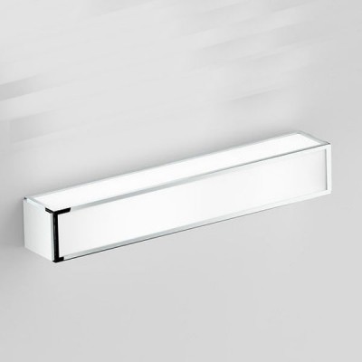 MASHIKO 300 LED Stropní, přisazené svítidlo, základna kov, povrch chrom lesk, difuzor sklo opál mat, LED 7,2W, teplá 3000K, 230V, do koupelny IP44, rozměry 360x80x80mm