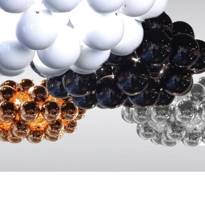 BEADS OCTO Závěsné svítidlo, základna kov, bubliny plast, povrch chrom/měď/černá/bílá, pro žárovku 1x100W, E27, 230V, IP20, d=770mm, h=440mm, závěs l=4000mm, lze zkrátit
