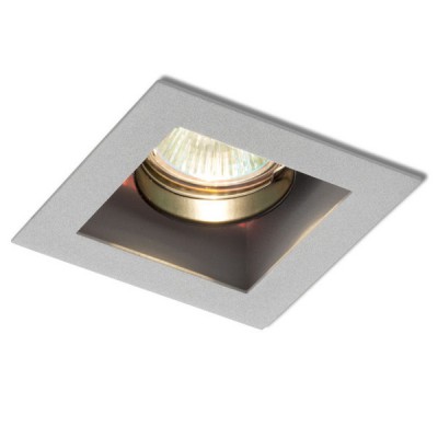 BANGO 1x50W Stropní, vestavné bodové, komínkové svítidlo, výklopné +-20°, těleso kov, povrch šedostříbrná, pro žárovku 1x50W, Gx5,3, 12V, IP20, 98x98mm, h=140mm