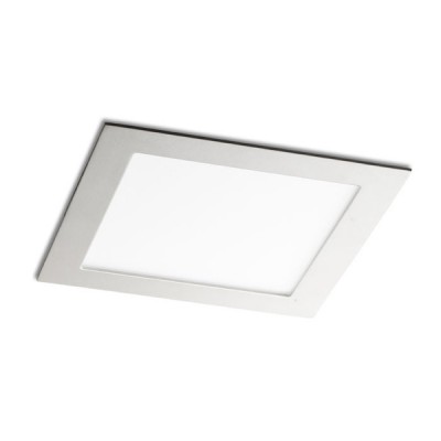 DORMA vestavné Q ČERNÝ CHROM Stropní vestavné svítidlo těleso hliník, povrch černý chrom, difuzor plast opál mat, LED 18W teplá 3000K, 1620lm/cca 85W žár, 230V, trafo na kabelu, IP20, 227x227mm, h=30mm