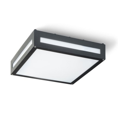 ARNE 2X26W E27 IP54 Stropní svítidlo, těleso hliník, povrch černá, difuzor plast opál, pro úspornou žárovku 2x26W, E27, 230V, IP54, zař.tř.1, 300x300x92mm