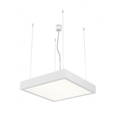 AMBERG HL 48W Závěsné svítidlo, čtvercové, těleso hliník, povrch bílá, difuzor plast opál, LED 48W, 3600lm, teplá 3000K, Ra80, 230V, IP20, rozměry 550x550mm, vč závěs lanka l=1600mm, lze zkr.