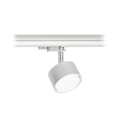 OBRENA Bodové svítidlo, těleso hliník, povrch, chrom/šedostříbrná, pro LED 1x7W, GX53, 230V, IP20, tř.1, d=90mm, h=124mm, vč adaptéru do 3F lišty kompatibilní NORDIC ALUMINIUM, EUTRAC