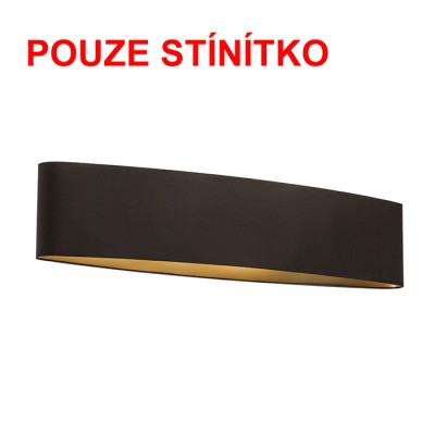 AKANKE 90/22 Stínítko, materiál textil povrch vnější černá/vnitřní zlatá fólie, pro žárovku max 23W, l=900mm, h=220mm