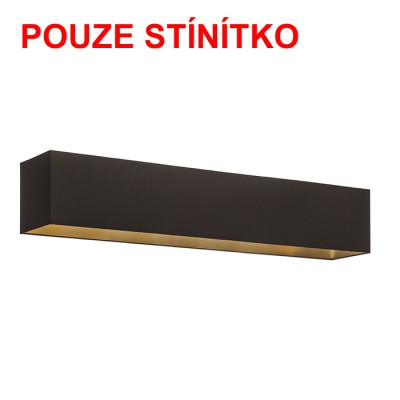 KORTE 120/22 Stínítko, materiál textil povrch vnější černá/vnitřní měděná fólie, pro žárovku max 23W, l=1200mm, h=220mm