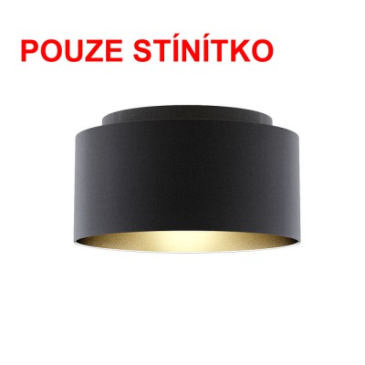 DVOJO 40/30 Stínítko, materiál textil povrch vnější černá/vnitřní zlatá fólie, pro žárovku max 23W, d=400mm, h=300mm