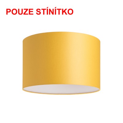 DIONE 55/30 Stínítko, materiál textil povrch vnější meruňková/ vnitřní bílá, pro žárovku max 23W, d=550mm, h=300mm