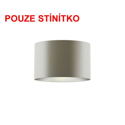 DIONE 40/25 Stínítko, materiál textil povrch holubí šeď/stříbrná fólie, pro žárovku max 23W, d=400mm, h=250mm