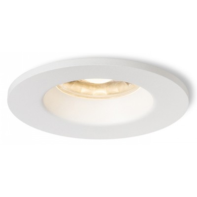 CHEMILNON Stropní, podhledové svítidlo, těleso kov, povrch lak bílá, krycí sklo čiré, LED 1x10W, teplá 3000K, 760lm, Ra80, 230V, do koupelny IP65/IP20, tř.1. rozměry d=78mm h=77mm, stropní krytka samostatně