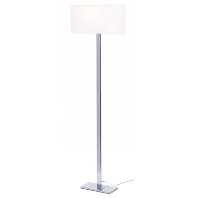 NUMIN STAND LAMP 1x42W E27 Stojací lampa, základna kov, povrch chrom lesk, stínítko textil bílá, pro žárovku 1x42W, E27, 230V, IP20, tř.2. rozměry stínítko 400x220x230mm včetně základny h=1400mm