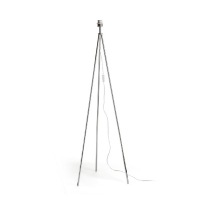 CIA TRIPOD TROJNOŽKA 1X42W E27 Stojací lampa, základna, materiál hliník, povrch chrom lesk, pro žárovku 1x42W, E27 A60, 230V, IP20, tř.1, rozměry d=550mm, h=1350mm, s vypínačem, stínítko SAMOSTATNĚ