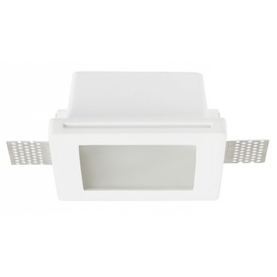 NAMIO SQUARE 1x35W GU10 Stropní, podhledové bodové svítidlo čtvercové, těleso sádra bílá, difuzor sklo mat, pro žárovku 1x35W, GU10, 230V, IP20, tř.2. rozměry 120x120x52mm