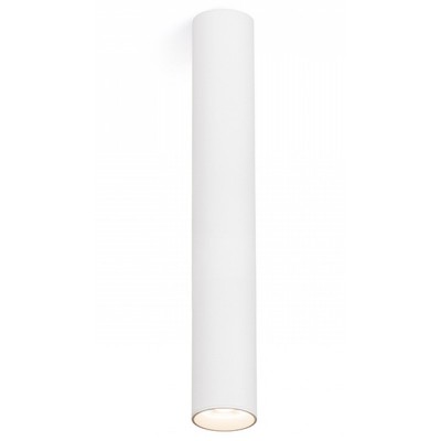 MANRA Stropní přisazené svítidlo bodové, základna kov, povrch lak bílá mat, krycí sklo čiré, LED 1x9W, teplá 3000K, 570lm, 230V, IP20, tř.2. rozměry d=55mm h=382mm