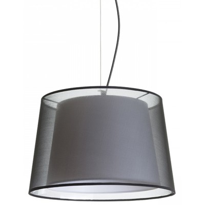 DOUBLIDERA PENDANT 1x42W E27 Závěsné svítidlo, základna kov, povrch chrom lesk, dvojí stínítko textil bílá a černá, pro žárovku 1x42W, E27, 230V, IP20, tř.1. rozměry stínítko d=430mm h=280mm, včetně závěsu l=1220mm, lze zkrátit