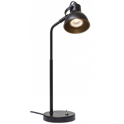 TERECH TABLE LAMP 1x9W GU10 Stolní lampa, nastavitelný směr svícení, základna kov, stínítko kov, povrch lak černá mat, pro žárovku 1x9W, GU10, 230V, IP20, tř.1. rozměry d=118mm h=450mm
