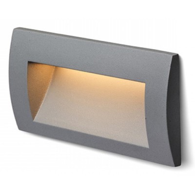 NEBUTA LED 3W, IP65 Vestavné venkovní svítidlo do stěny, základna kov, povrch lak černá antracit, difuzor plast mat, LED 1x3W, teplá 3000K, 90lm, Ra80, 230V, IP65, tř.1. rozměry 140x70x71mm, svítí dolů
