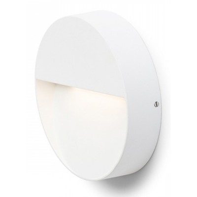 ROLINA ROUND Nástěnné venkovní svítidlo, základna kov, povrch lak bílá mat, difuzor plast mat, LED 1x6W, teplá 3000K, 200lm, Ra80, 230V, IP54, tř.1. rozměry d=150mm h=34mm, svítí dolů