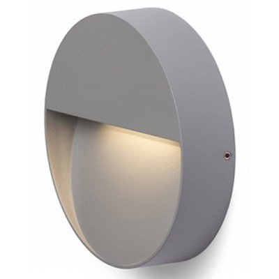 ROLINA ROUND Nástěnné venkovní svítidlo, základna kov, povrch lak šedá mat, difuzor plast mat, LED 1x6W, teplá 3000K, 200lm, Ra80, 230V, IP54, tř.1. rozměry d=150mm h=34mm, svítí dolů